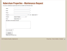 Tablet Screenshot of habershammaintenance.com